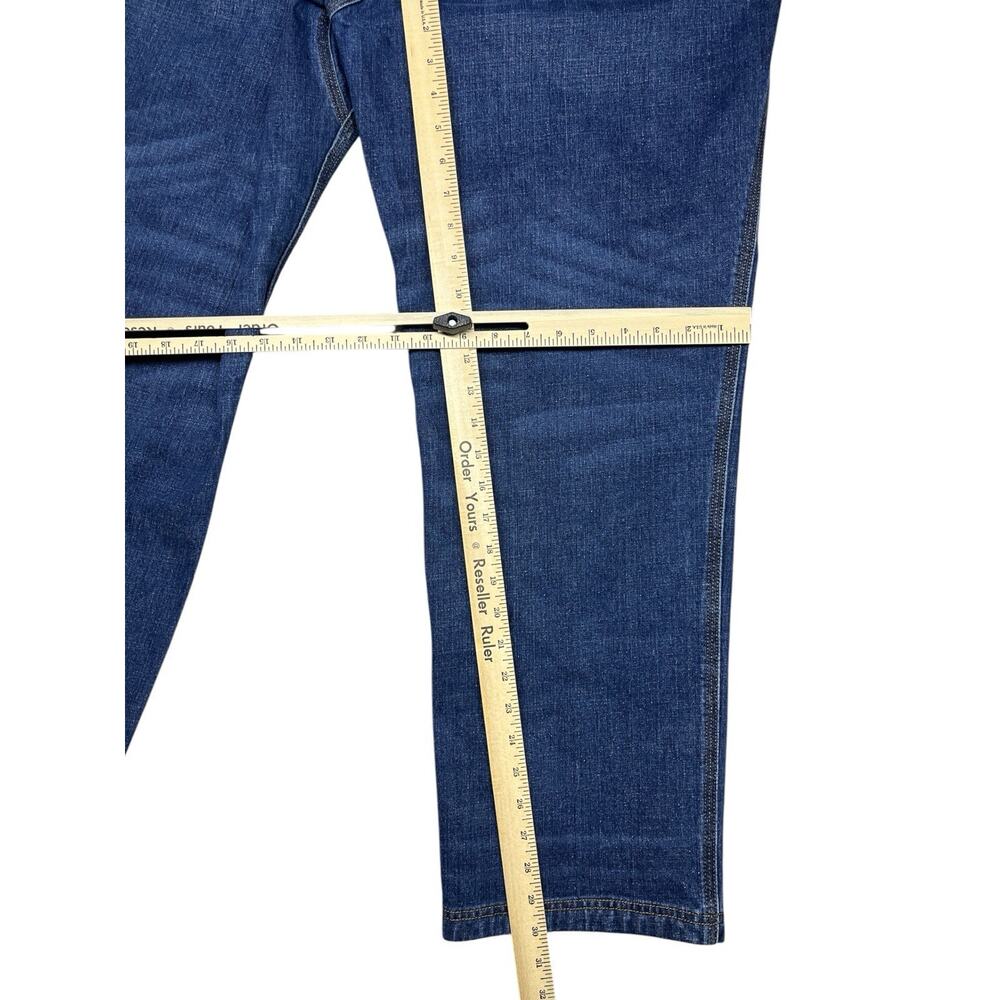 Duluth Trading Flex Ballroom Jeans 38x30 Relaxed Fit Blue Denim Workwear - Picture 12 of 13